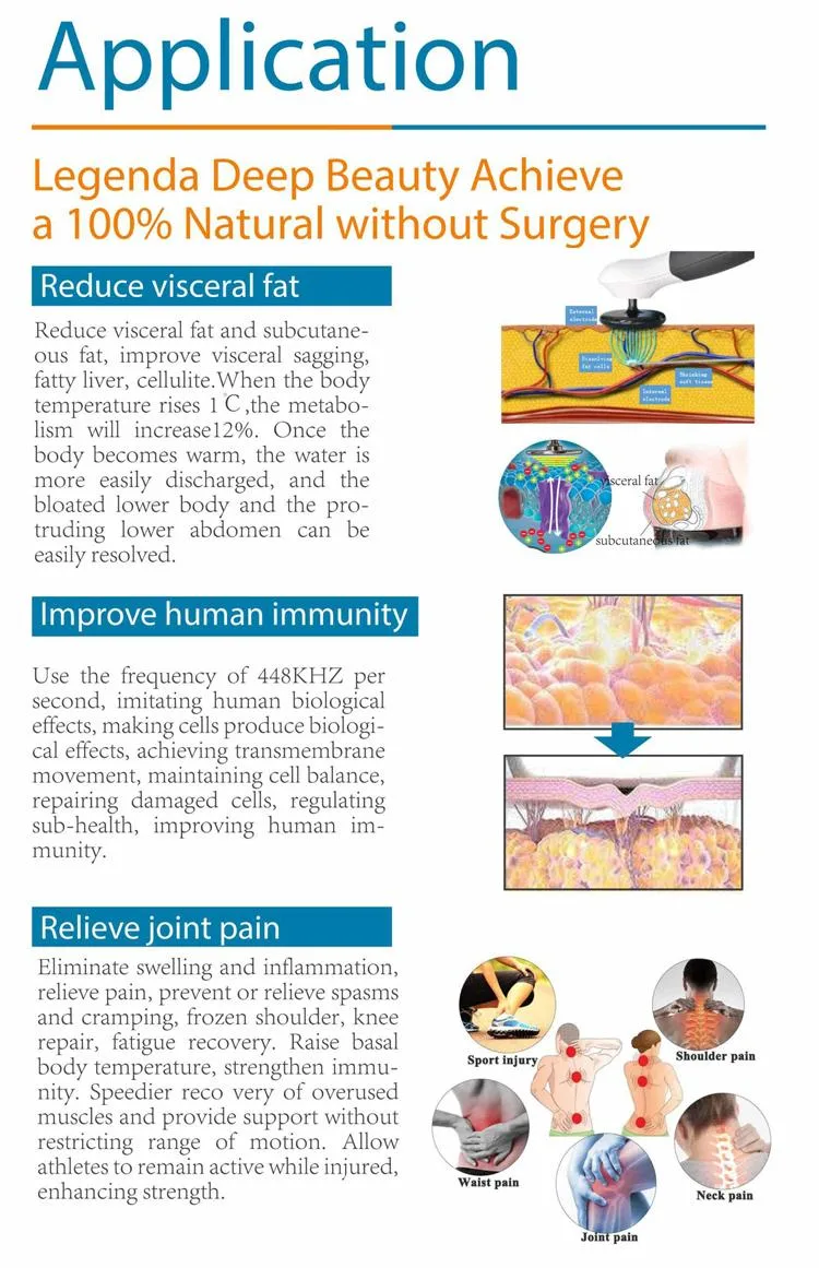 ADSS Legenda 448kHz RF Visceral Fat Joint Pain Immunity Lifting